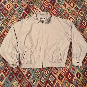 Grand Slam Vintage Cream Puffer-Style Windbreaker Jacket – Size XL